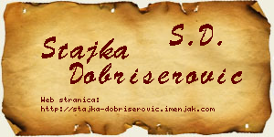 Stajka Dobrišerović vizit kartica